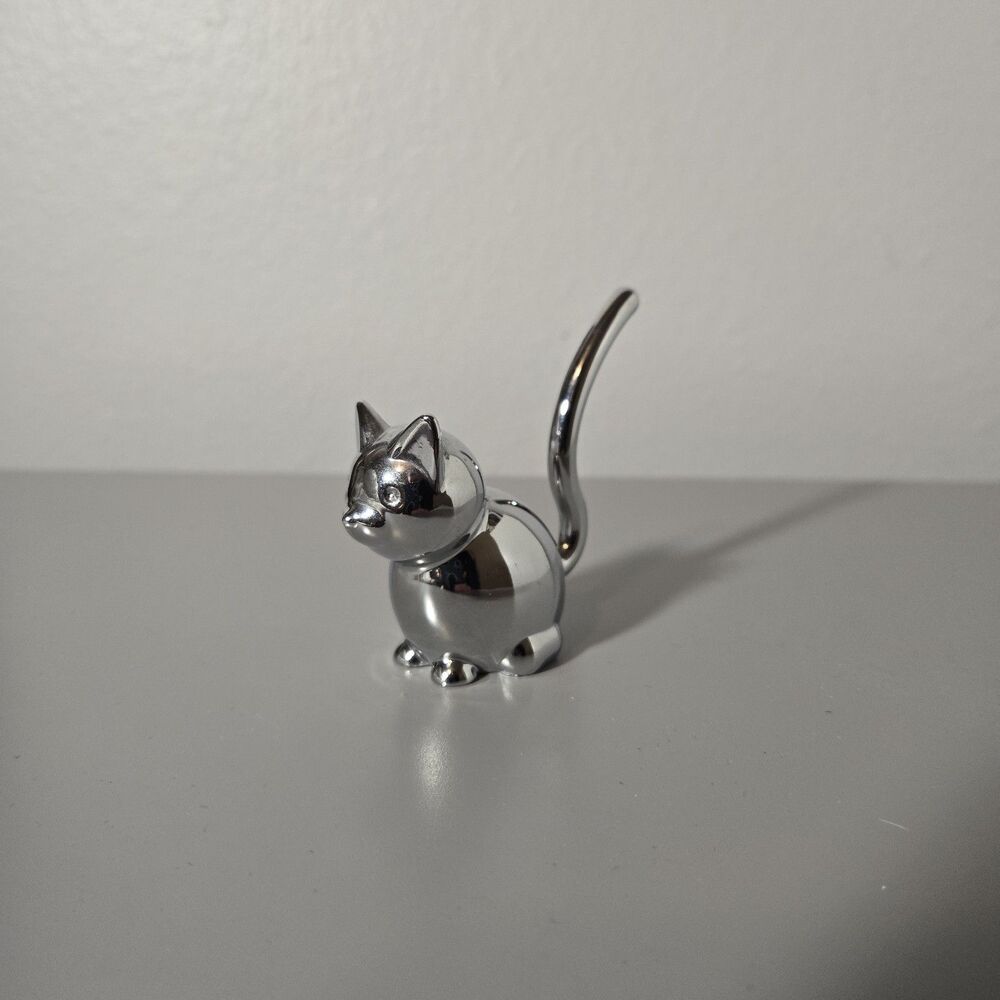 Umbra Zoola Cat Ring Holder Silver Chrome Japan Long Tail